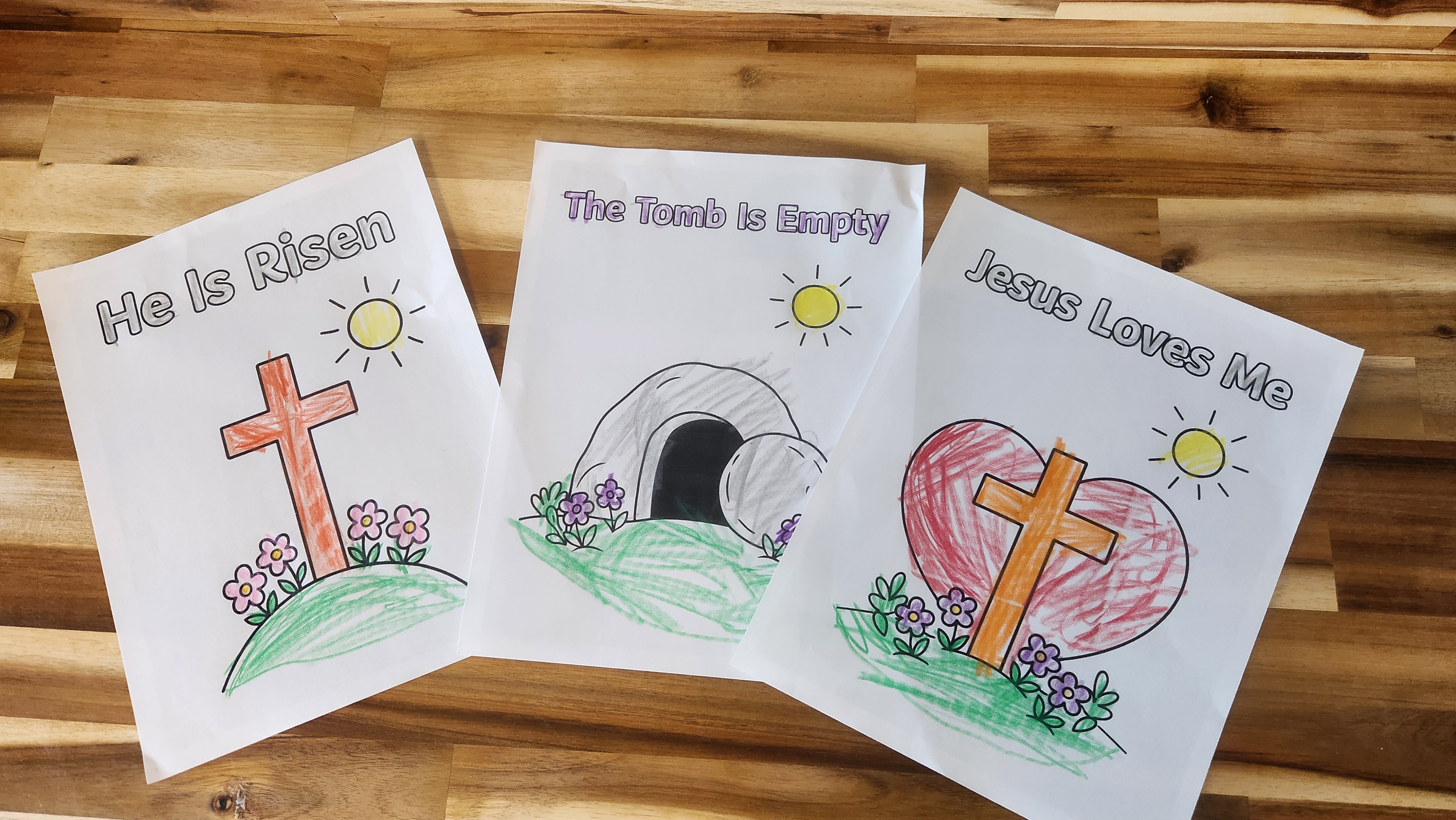 Simple Christian Easter Coloring Pages for Kids (Free Printable)